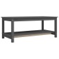 vidaXL Mesa de centro de madera maciza de pino gris 110x55x45 cm vidaXL Mesa de centro de madera maciza de pino gris 110x55x45 cm