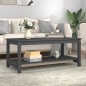vidaXL Mesa de centro de madera maciza de pino gris 110x55x45 cm vidaXL Mesa de centro de madera maciza de pino gris 110x55x45 cm