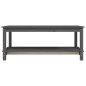 vidaXL Mesa de centro de madera maciza de pino gris 110x55x45 cm vidaXL Mesa de centro de madera maciza de pino gris 110x55x45 cm