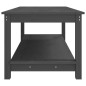 vidaXL Mesa de centro de madera maciza de pino gris 110x55x45 cm vidaXL Mesa de centro de madera maciza de pino gris 110x55x45 cm