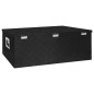 vidaXL Caja de almacenaje de aluminio negro 100x55x37 cm vidaXL Caja de almacenaje de aluminio negro 100x55x37 cm