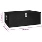 vidaXL Caja de almacenaje de aluminio negro 100x55x37 cm vidaXL Caja de almacenaje de aluminio negro 100x55x37 cm