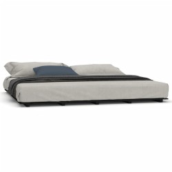 vidaXL Estructura de cama madera maciza de pino negro 180x200 cm