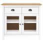 vidaXL Mesita de noche Hill madera maciza de pino blanco 90x40x80 cm vidaXL Mesita de noche Hill madera maciza de pino blanco 90x40x80 cm