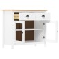 vidaXL Mesita de noche Hill madera maciza de pino blanco 90x40x80 cm vidaXL Mesita de noche Hill madera maciza de pino blanco 90x40x80 cm