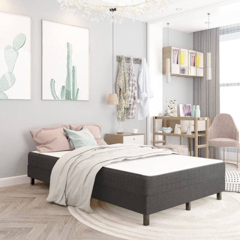 vidaXL Cama box spring tela gris oscuro 120x200 cm vidaXL Cama box spring tela gris oscuro 120x200 cm