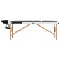 vidaXL Camilla de masaje plegable 3 zonas madera negro y blanco vidaXL Camilla de masaje plegable 3 zonas madera negro y blanco