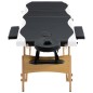 vidaXL Camilla de masaje plegable 3 zonas madera negro y blanco vidaXL Camilla de masaje plegable 3 zonas madera negro y blanco