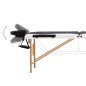 vidaXL Camilla de masaje plegable 3 zonas madera negro y blanco vidaXL Camilla de masaje plegable 3 zonas madera negro y blanco