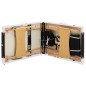 vidaXL Camilla de masaje plegable 3 zonas madera negro y blanco vidaXL Camilla de masaje plegable 3 zonas madera negro y blanco
