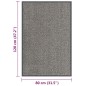 vidaXL Felpudo de nudo marrón claro 80x120 cm vidaXL Felpudo de nudo marrón claro 80x120 cm