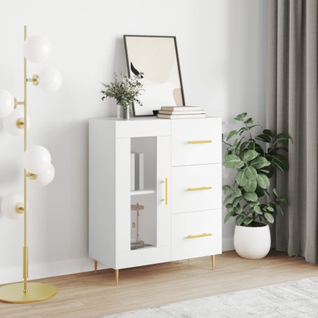 vidaXL Aparador de madera de ingeniería blanco 69,5x34x90 cm