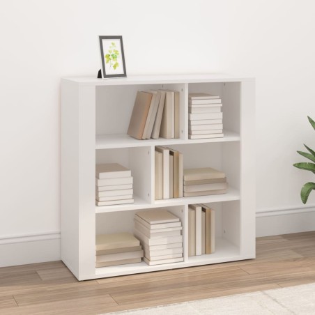 vidaXL Aparador de madera contrachapada blanco 80x30x80 cm