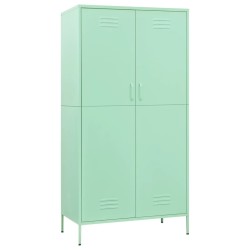 vidaXL Armario de acero verde menta 90x50x180 cm