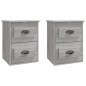 vidaXL Mesita de noche de pared 2 uds gris Sonoma 41,5x36x53 cm vidaXL Mesita de noche de pared 2 uds gris Sonoma 41,5x36x53 cm