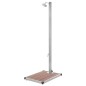 vidaXL Ducha de jardín con base marrón 220 cm acero inoxidable vidaXL Ducha de jardín con base marrón 220 cm acero inoxidable