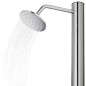 vidaXL Ducha de jardín con base marrón 220 cm acero inoxidable vidaXL Ducha de jardín con base marrón 220 cm acero inoxidable