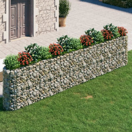 vidaXL Arriate de gaviones de hierro galvanizado 470x50x100 cm