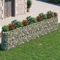 vidaXL Arriate de gaviones de hierro galvanizado 470x50x100 cm vidaXL Arriate de gaviones de hierro galvanizado 470x50x100 cm