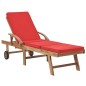 vidaXL Tumbonas con cojines 2 unidades madera maciza de teca rojo vidaXL Tumbonas con cojines 2 unidades madera maciza de teca rojo