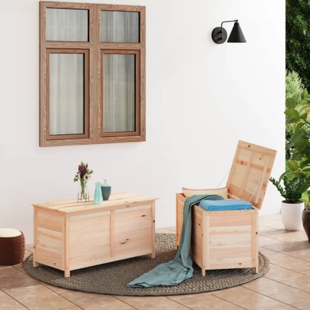 vidaXL Baúl para cojines madera de abeto maciza 100x50x56 cm