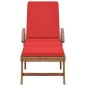 vidaXL Tumbonas con cojines 2 unidades madera maciza de teca rojo vidaXL Tumbonas con cojines 2 unidades madera maciza de teca rojo