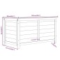 vidaXL Baúl para cojines madera de abeto maciza 100x50x56 cm