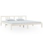 vidaXL Estructura de cama madera maciza blanco 200x200 cm vidaXL Estructura de cama madera maciza blanco 200x200 cm