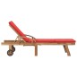 vidaXL Tumbonas con cojines 2 unidades madera maciza de teca rojo vidaXL Tumbonas con cojines 2 unidades madera maciza de teca rojo