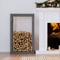 vidaXL Estante para leña madera maciza de pino gris 60x25x100 cm vidaXL Estante para leña madera maciza de pino gris 60x25x100 cm