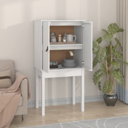 vidaXL Aparador alto madera maciza de pino blanco 60x40x120 cm