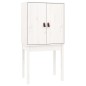 vidaXL Aparador alto madera maciza de pino blanco 60x40x120 cm
