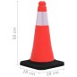 vidaXL Conos de tráfico reflectantes con base pesada 10 uds 50 cm vidaXL Conos de tráfico reflectantes con base pesada 10 uds 50 cm