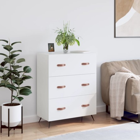 vidaXL Cómoda madera de ingeniería blanco 69,5x34x90 cm
