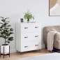 vidaXL Cómoda madera de ingeniería blanco 69,5x34x90 cm vidaXL Cómoda madera de ingeniería blanco 69,5x34x90 cm
