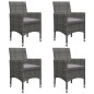 vidaXL Juego de comedor para jardín de 5 piezas gris vidaXL Juego de comedor para jardín de 5 piezas gris