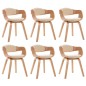 vidaXL Sillas de comedor 6 unidades madera curvada y cuero sintético vidaXL Sillas de comedor 6 unidades madera curvada y cuero sintético