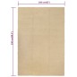 vidaXL Alfombra rectangular algodón natural 160x230 cm vidaXL Alfombra rectangular algodón natural 160x230 cm