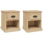 vidaXL Mesitas de noche 2 uds madera contrachapada roble 39x39x47,5 cm vidaXL Mesitas de noche 2 uds madera contrachapada roble 39x39x47,5 cm