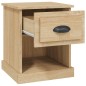 vidaXL Mesitas de noche 2 uds madera contrachapada roble 39x39x47,5 cm vidaXL Mesitas de noche 2 uds madera contrachapada roble 39x39x47,5 cm