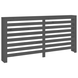 vidaXL Cubierta de radiador madera maciza de pino gris 169x19x84 cm