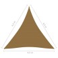 vidaXL Toldo de vela gris taupe HDPE 160 g/m² 4,5x4,5x4,5 m vidaXL Toldo de vela gris taupe HDPE 160 g/m² 4,5x4,5x4,5 m
