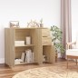 vidaXL Aparador de madera contrachapada roble Sonoma 91x29,5x75 cm vidaXL Aparador de madera contrachapada roble Sonoma 91x29,5x75 cm