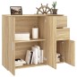 vidaXL Aparador de madera contrachapada roble Sonoma 91x29,5x75 cm vidaXL Aparador de madera contrachapada roble Sonoma 91x29,5x75 cm