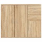 vidaXL Aparador de madera contrachapada roble Sonoma 91x29,5x75 cm vidaXL Aparador de madera contrachapada roble Sonoma 91x29,5x75 cm