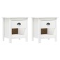 vidaXL Mesitas de noche 2 uds Hill madera maciza de pino 46x35x49,5 cm