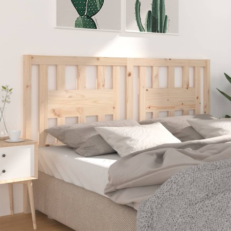 vidaXL Cabecero madera maciza de pino 126x4x100 cm