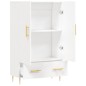 vidaXL Aparador alto madera de ingeniería blanco 69,5x31x115 cm