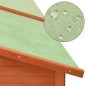 vidaXL Conejera de exterior con corredor madera maciza abeto marrón vidaXL Conejera de exterior con corredor madera maciza abeto marrón