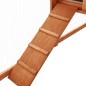 vidaXL Conejera de exterior con corredor madera maciza abeto marrón vidaXL Conejera de exterior con corredor madera maciza abeto marrón